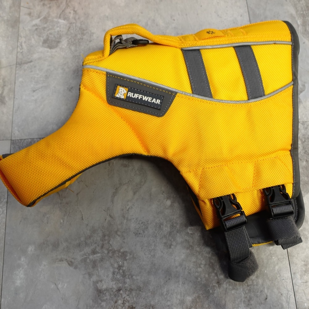 RUFFWEAR Dog Life Jacket XS Yellow Swim Float Coat Safety Vest Outdoor Boating